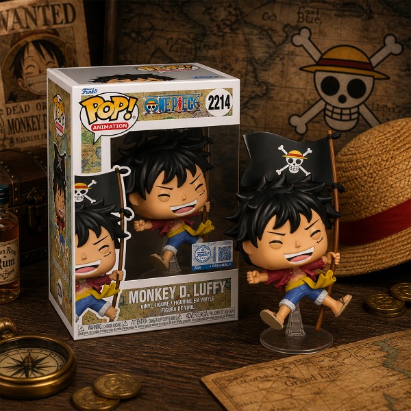 Фото - Коллекционная фигурка FUNKO POP! серии Большой куш - ЛУФФИ С ФЛАГОМ (91970)